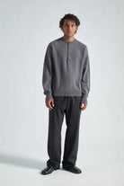 Maglia a serafino in lana grigio - YES SHOPMaglioniGRIFONIG9AC0029-39370655091971