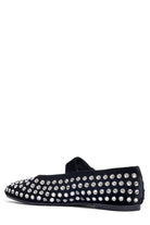 Ballerina in velluto nera con maxi strass - YES SHOPBallerineGISEL MOIRE'GOLD-IT 36