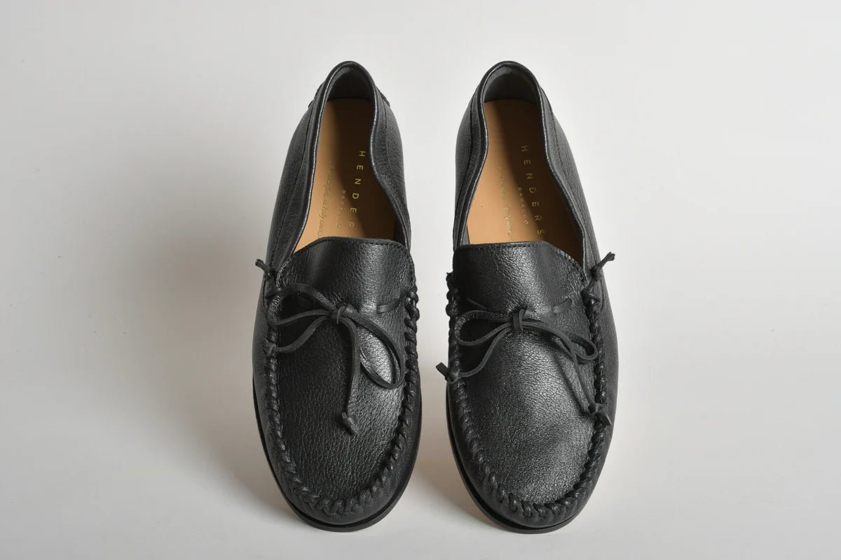 Mocassino sfoderato in cervo nero con laccetto - YES SHOPMocassiniHENDERSONCRUZ.C.1-IT 388457292282771