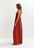 Maxi abito Jacobean mattone stile impero - YES SHOPAbitiESSENTIELJACOBEAN-IT 341290148182771