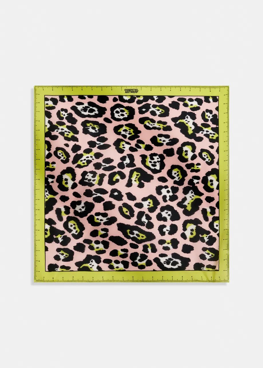 Foulard di seta leopardato con bordo giallo a metro da sarta - YES SHOPFoulardESSENTIELJACYNTHIA-Taglia unica1506930233771