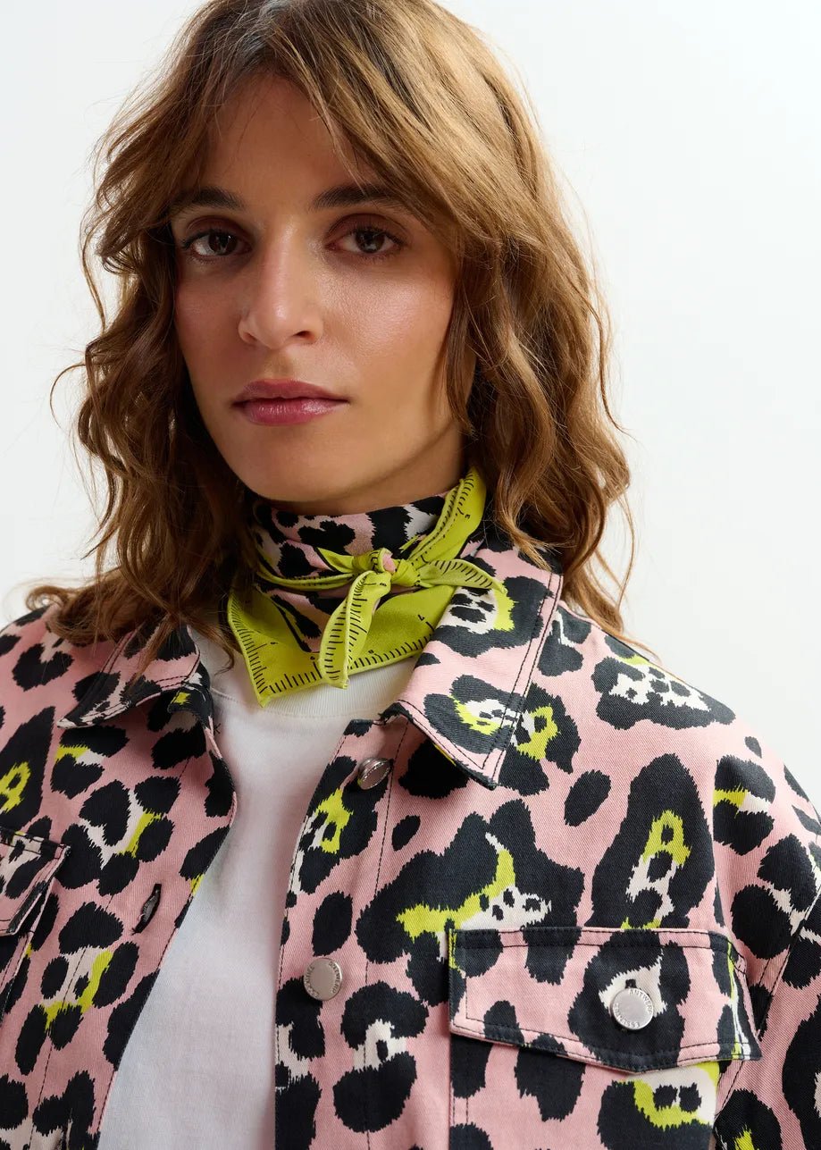 Foulard di seta leopardato con bordo giallo a metro da sarta - YES SHOPFoulardESSENTIELJACYNTHIA-Taglia unica1506930233771