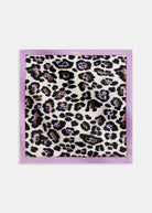Foulard di seta leopardato con bordo viola a metro da sarta - YES SHOPFoulardESSENTIELJACYNTHIA-Taglia unica1406930233771