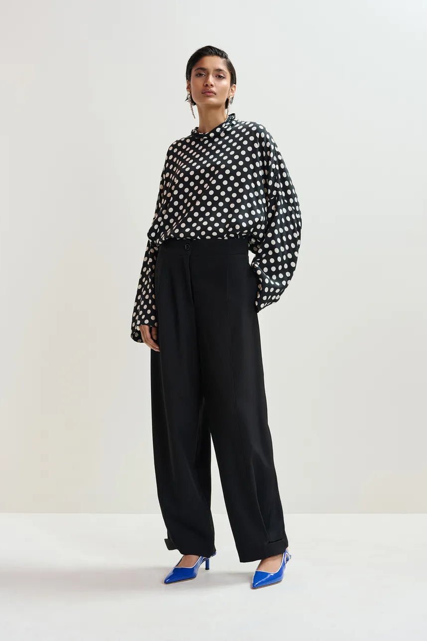 Pantalone Jamaican classico nero con bottoni alla caviglia - YES SHOPPantaloniESSENTIELJAMAICAN-IT 34