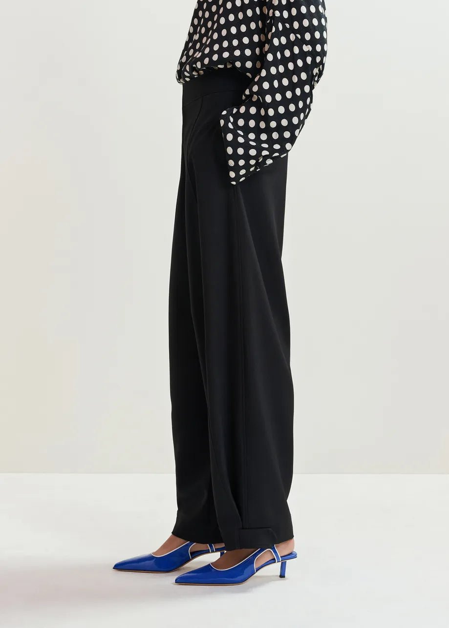 Pantalone Jamaican classico nero con bottoni alla caviglia - YES SHOPPantaloniESSENTIELJAMAICAN-IT 34