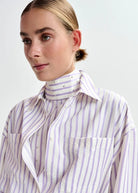 Twinset camicia oversize e top Janna a righe lilla con strass - YES SHOPCamicieESSENTIELJANNA-XXS2770148182771