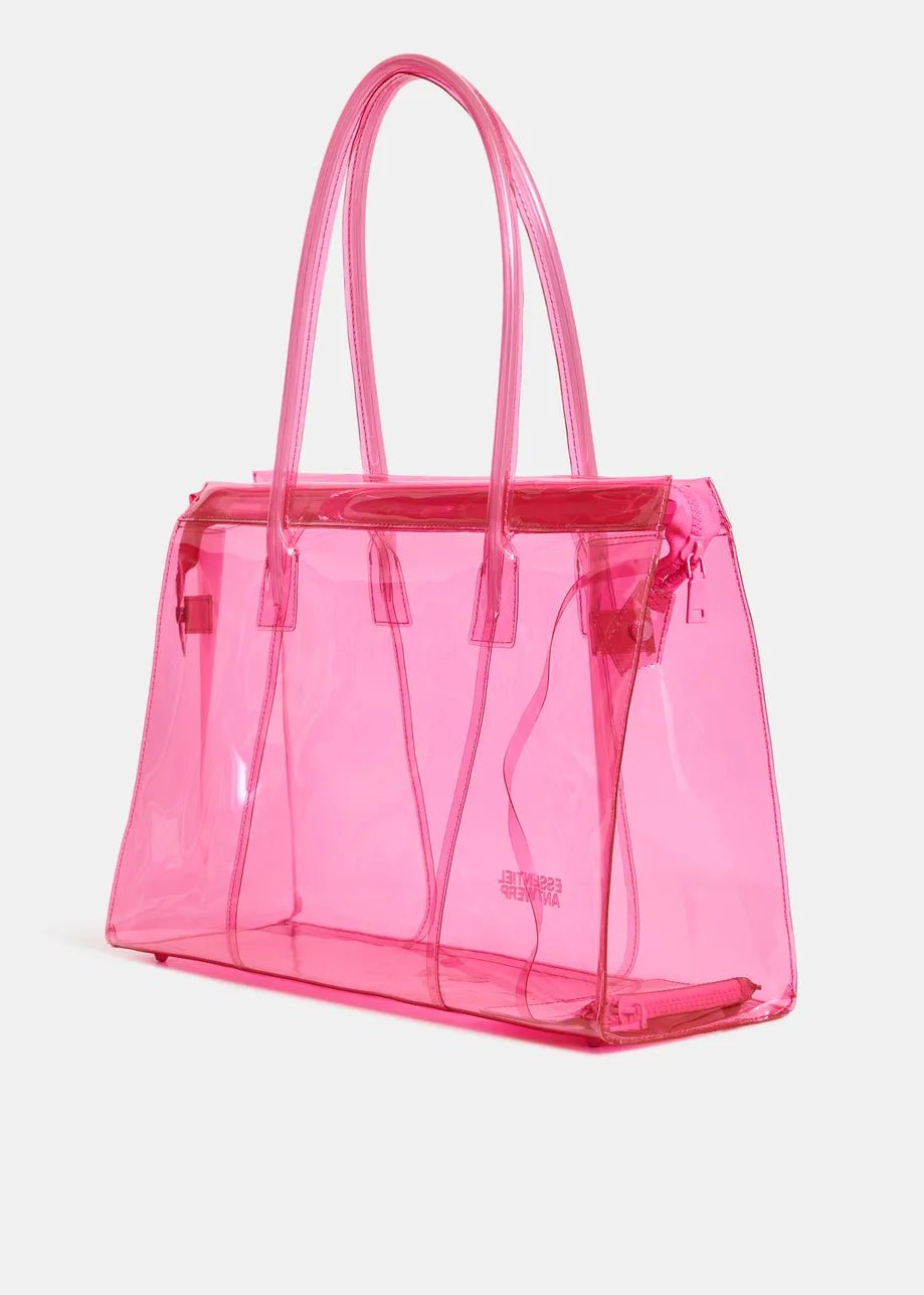 Borsa tote trasparente Jano fucsia con mini pochette - YES SHOPBorse a spallaESSENTIELJANO-Taglia unica9516930233771