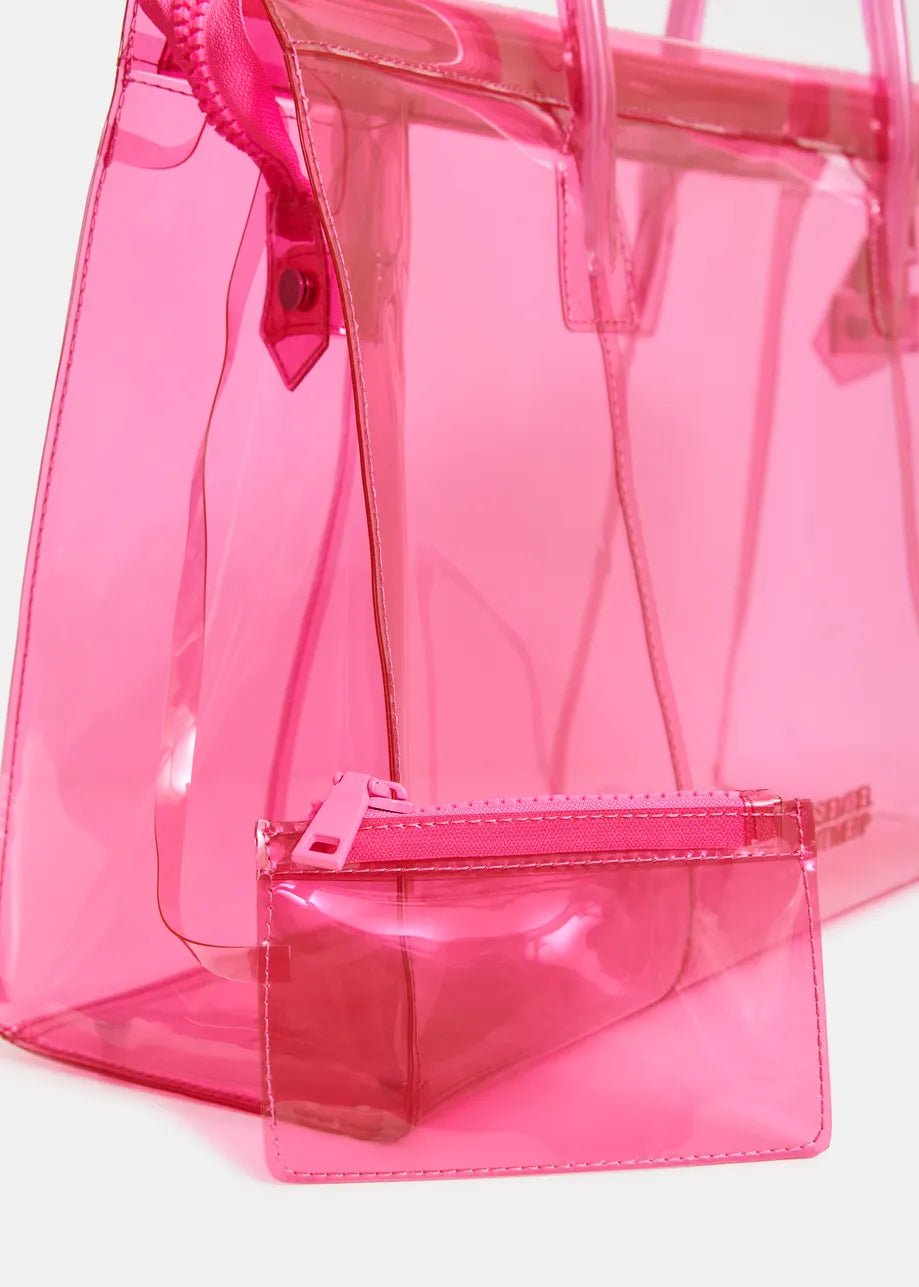 Borsa tote trasparente Jano fucsia con mini pochette - YES SHOPBorse a spallaESSENTIELJANO-Taglia unica9516930233771
