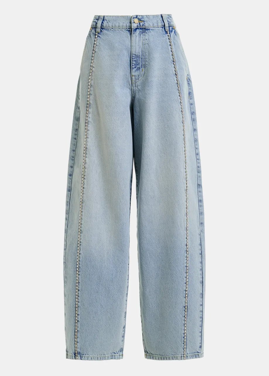 Jeans Jawel Rhinestone baloon con fascia strass - YES SHOPJeansESSENTIELJAWEL-RHINESTONE-W243050148182771