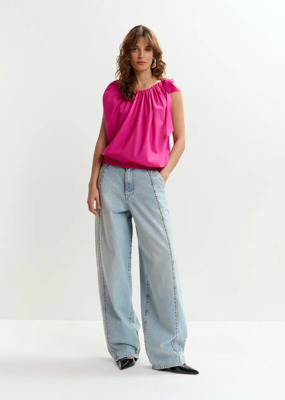 Jeans Jawel Rhinestone baloon con fascia strass - YES SHOPJeansESSENTIELJAWEL-RHINESTONE-W243050148182771