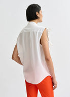 Camicia Jeandarlene bianca giromanica con volant - YES SHOPCamicieESSENTIELJEANDARLENE-XXS