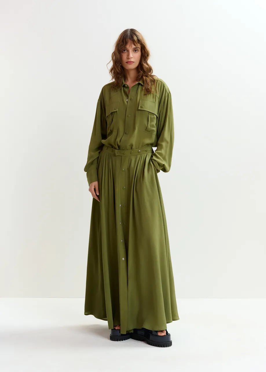 Tutina Jebba verde militare con maxi gonna sovrapposta - YES SHOPTute intereESSENTIELJEBBA-IT 34