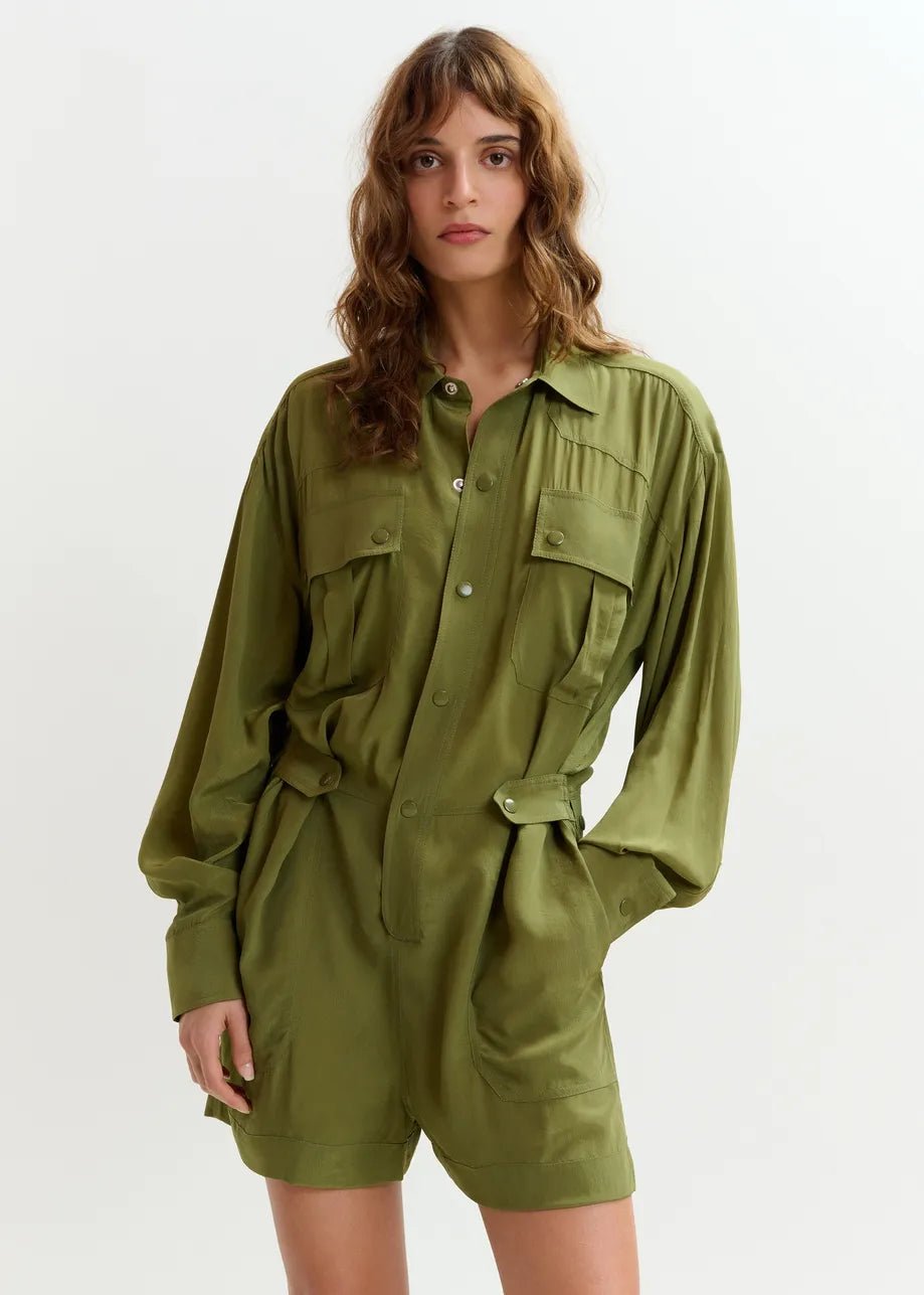 Tutina Jebba verde militare con maxi gonna sovrapposta - YES SHOPTute intereESSENTIELJEBBA-IT 34