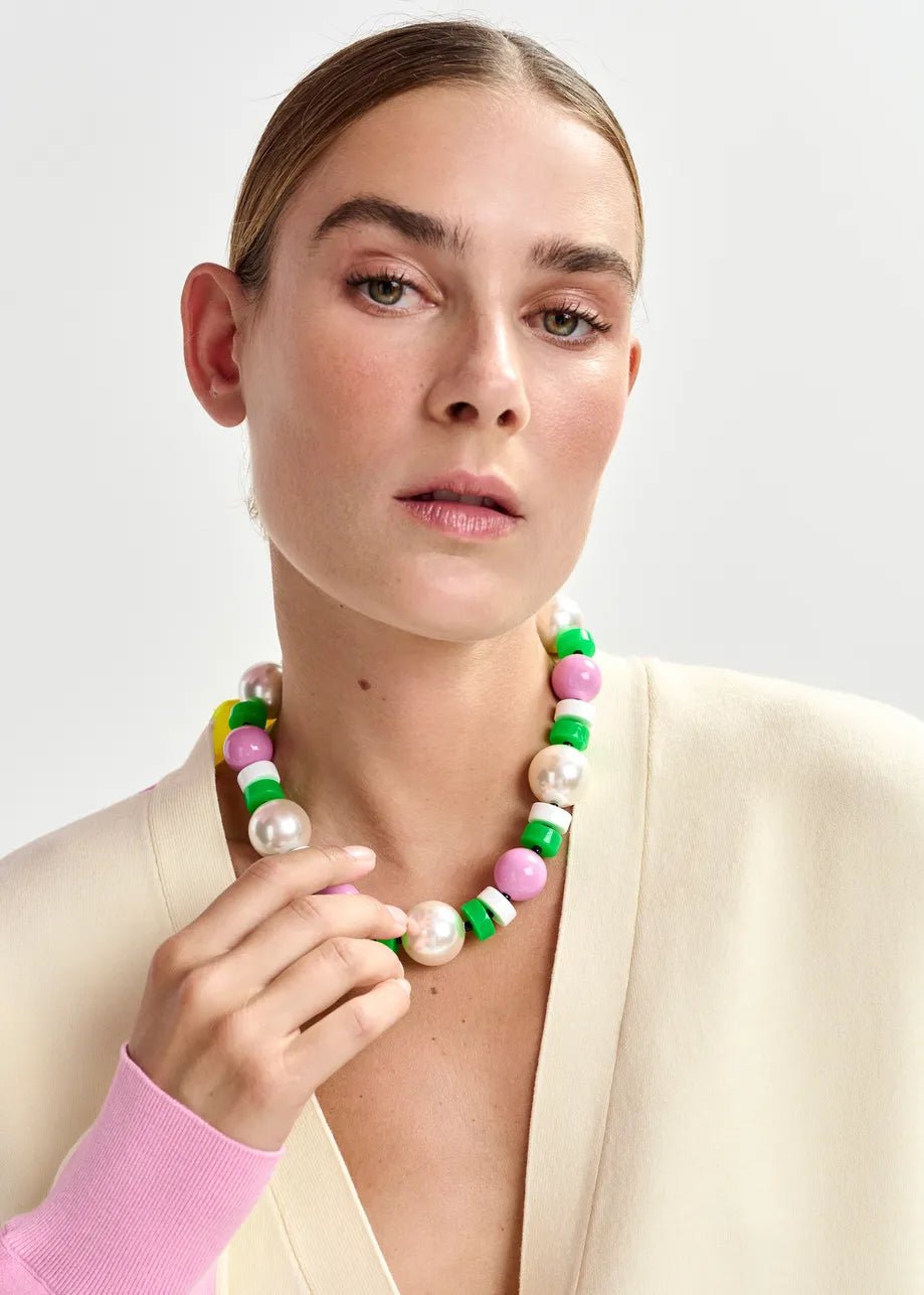 Bag Chain Jekko di perle e perline rosa e verdi - YES SHOPCharmsESSENTIELJEKKO-Taglia unica8816930233771