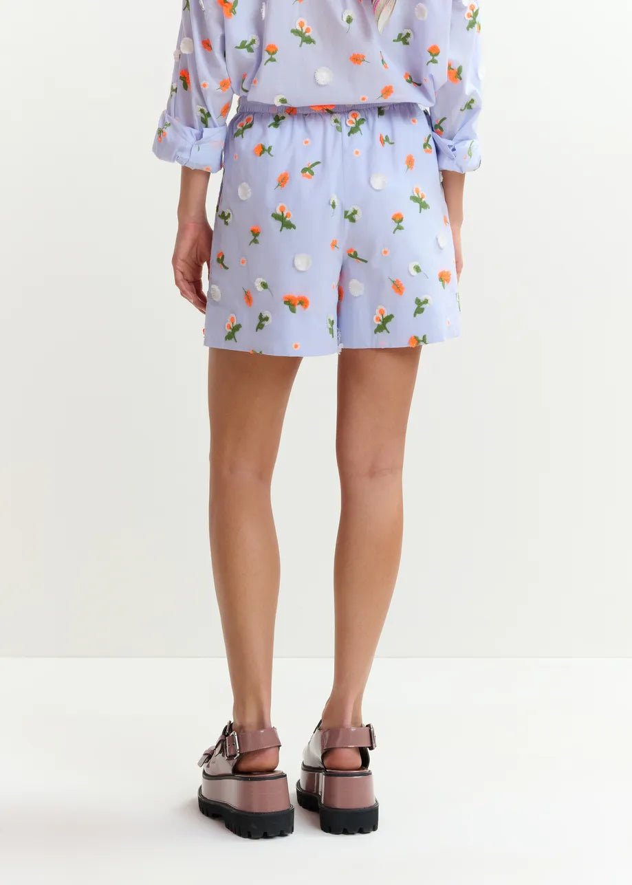 Shorts Jelena azzurro con fiori di paillettes - YES SHOPShortsESSENTIELJELENA-IT 345304157313771