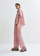 Camicia Jelief rosa a righe marroni con strass - YES SHOPCamicieESSENTIELJELIEF-IT 347016930233771