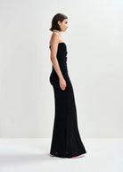 Abito Jeremy nero a sirena drappeggiato con dettagli cut out - YES SHOPAbitiESSENTIELJEREMY-XXS9870148182771