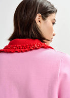 Polo Jewelry rosa con colletto rosso e applicazioni - YES SHOPPoloESSENTIELJEWELRY-XXS5560148182771