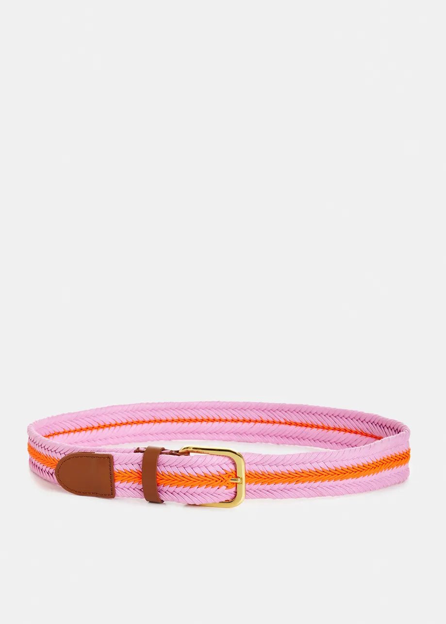 Cintura Jintonic rosa e arancio a spina di pesce con fibbia oro - YES SHOPCintureESSENTIELJINTONIC-XXS8370148182771