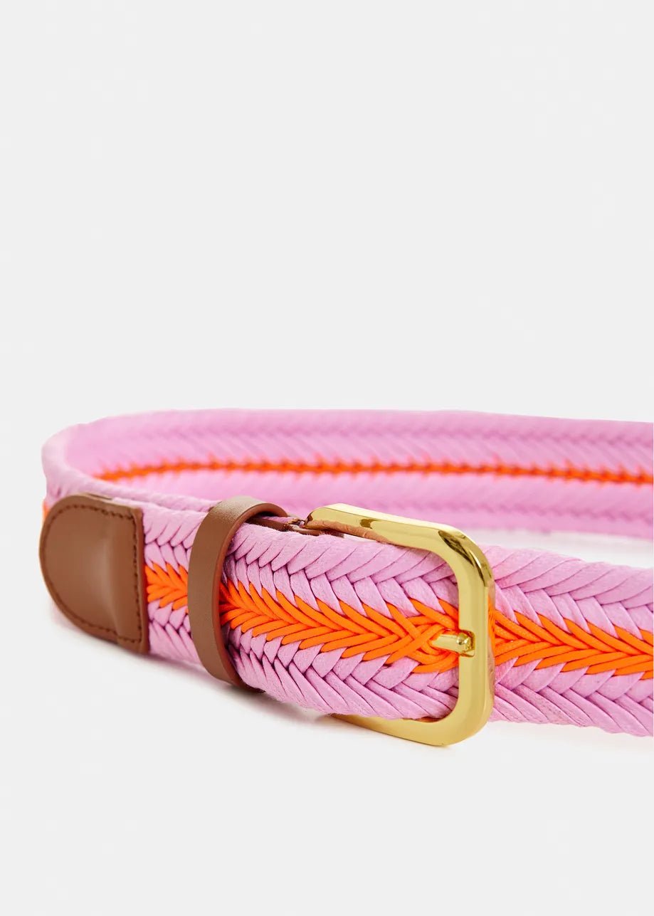 Cintura Jintonic rosa e arancio a spina di pesce con fibbia oro - YES SHOPCintureESSENTIELJINTONIC-XXS8370148182771