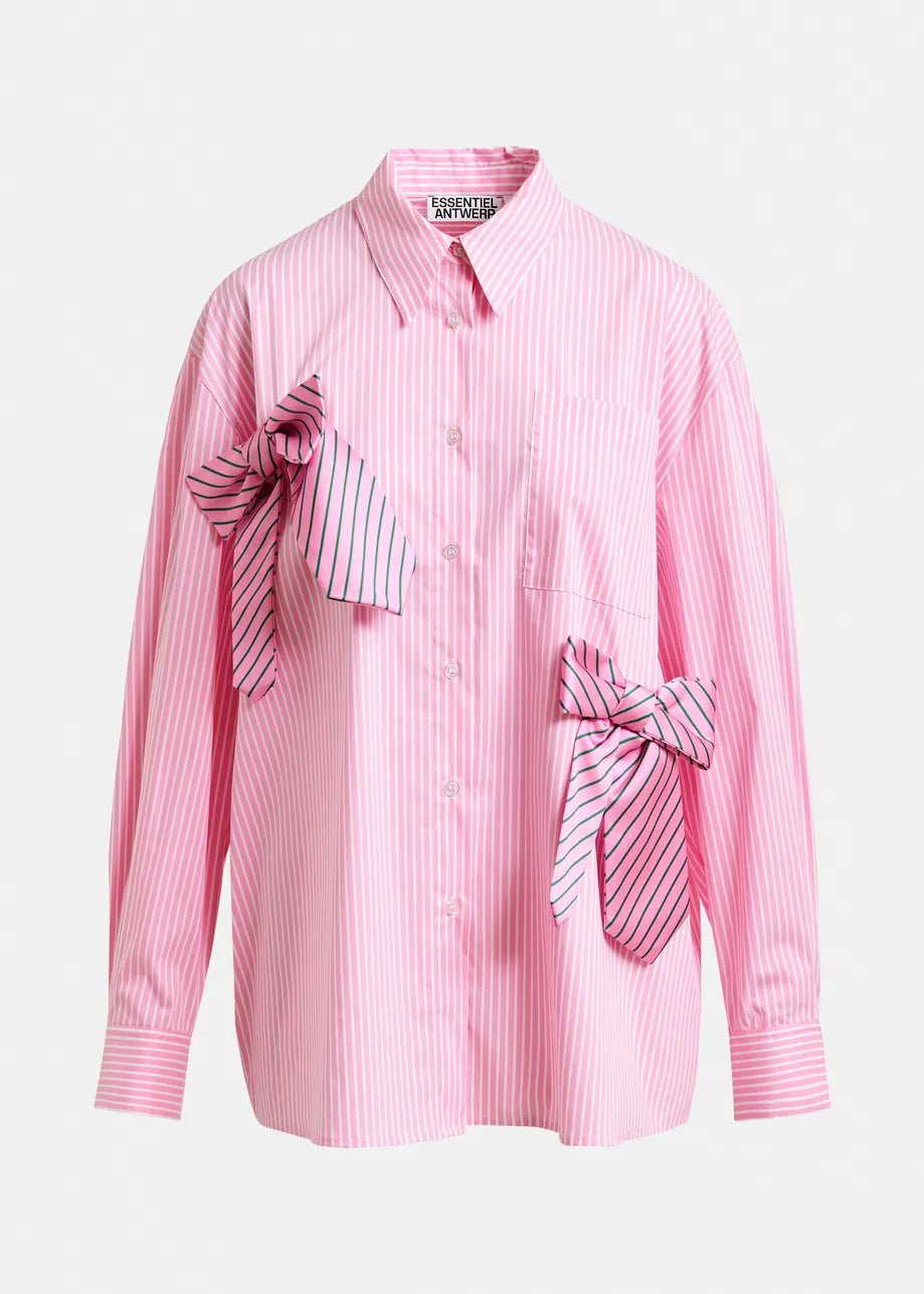 Camicia Jiwi oversize rosa a righe con fiocchi - YES SHOPCamicieESSENTIELJIWI-XXS4950148182771