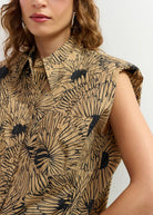 Camicia Jol beige con stampa floreale nera - YES SHOPCamicieESSENTIELJOL-IT 345480148182771