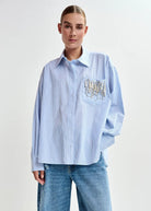 Camicia Jommeke a righe blu con taschino e applicazioni - YES SHOPCamicieESSENTIELJOMMEKE-IT 347993157313771