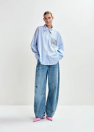 Camicia Jommeke a righe blu con taschino e applicazioni - YES SHOPCamicieESSENTIELJOMMEKE-IT 347993157313771