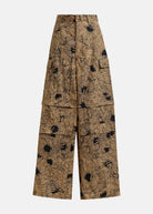 Pantalone Josy cargo beige con stampa floreale nera - YES SHOPPantaloniESSENTIELJOSY-IT 343090148182771