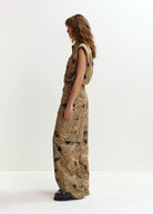 Pantalone Josy cargo beige con stampa floreale nera - YES SHOPPantaloniESSENTIELJOSY-IT 343090148182771