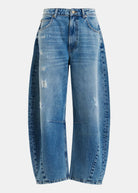 Jeans Jubileum barrel leg con taschino toppa - YES SHOPJeansESSENTIELJUBILEUM-W249250148182771