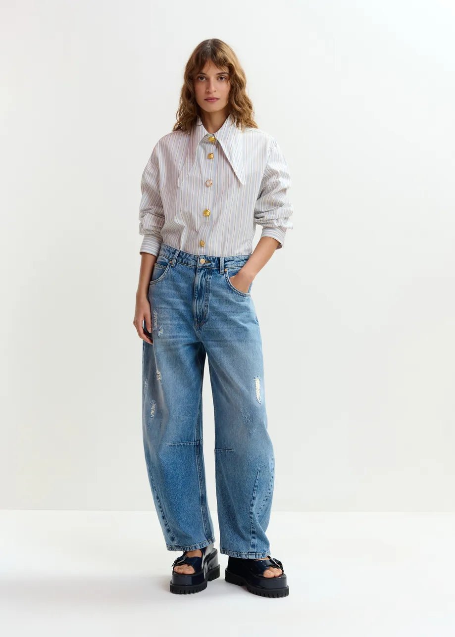 Jeans Jubileum barrel leg con taschino toppa - YES SHOPJeansESSENTIELJUBILEUM-W249250148182771