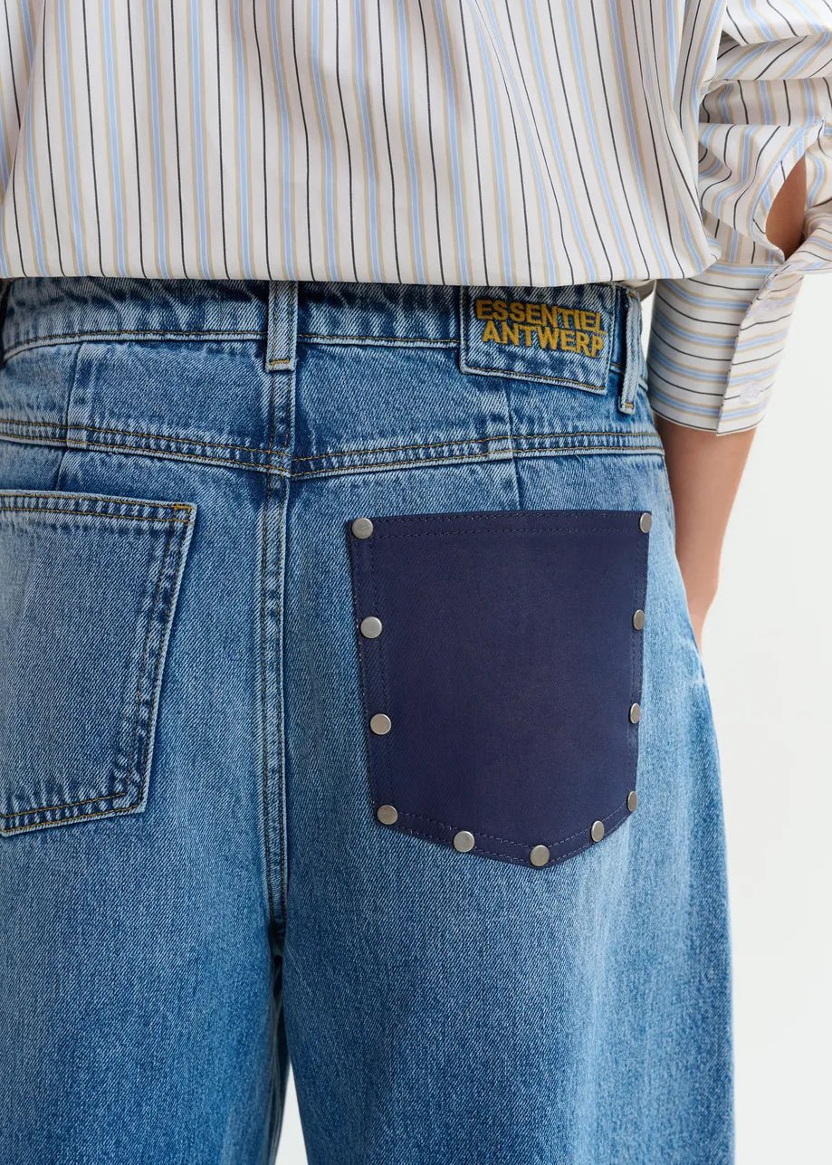 Jeans Jubileum barrel leg con taschino toppa - YES SHOPJeansESSENTIELJUBILEUM-W249250148182771