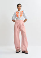 Pantalone Jude barrel leg rosa con pince - YES SHOPPantaloniESSENTIELJUDE-IT 349806930233771