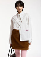 Camicia Kakao panna gessata con collo allungato - YES SHOPCamicieESSENTIELKAKAO-IT 341537892258871