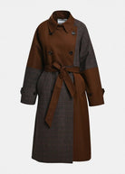 Trench Kagu patchwork marrone e principe di galles - YES SHOPTrenchESSENTIELKAGU-01357892258871