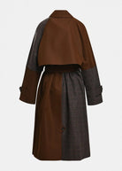 Trench Kagu patchwork marrone e principe di galles - YES SHOPTrenchESSENTIELKAGU-01357892258871