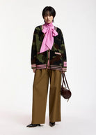 Cardigan Kamoo in jacquard mimetico con dettagli rosa - YES SHOPCardiganESSENTIELKAMOO-01127892258871
