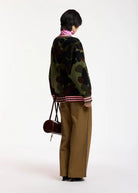 Cardigan Kamoo in jacquard mimetico con dettagli rosa - YES SHOPCardiganESSENTIELKAMOO-01127892258871