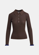 Polo Karan marrone metallizzata a costine - YES SHOPPoloESSENTIELKARAN-07547892258871