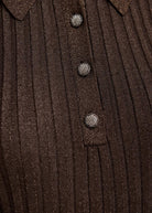 Polo Karan marrone metallizzata a costine - YES SHOPPoloESSENTIELKARAN-07547892258871