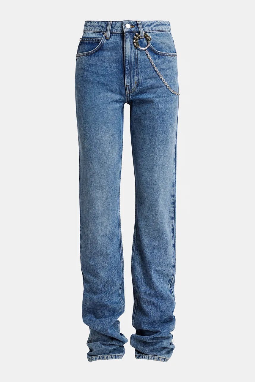Jeans skinny Karlos con catena gioiello e arriccio al polpaccio - YES SHOPJeansESSENTIELKARLOS-W241791792258871