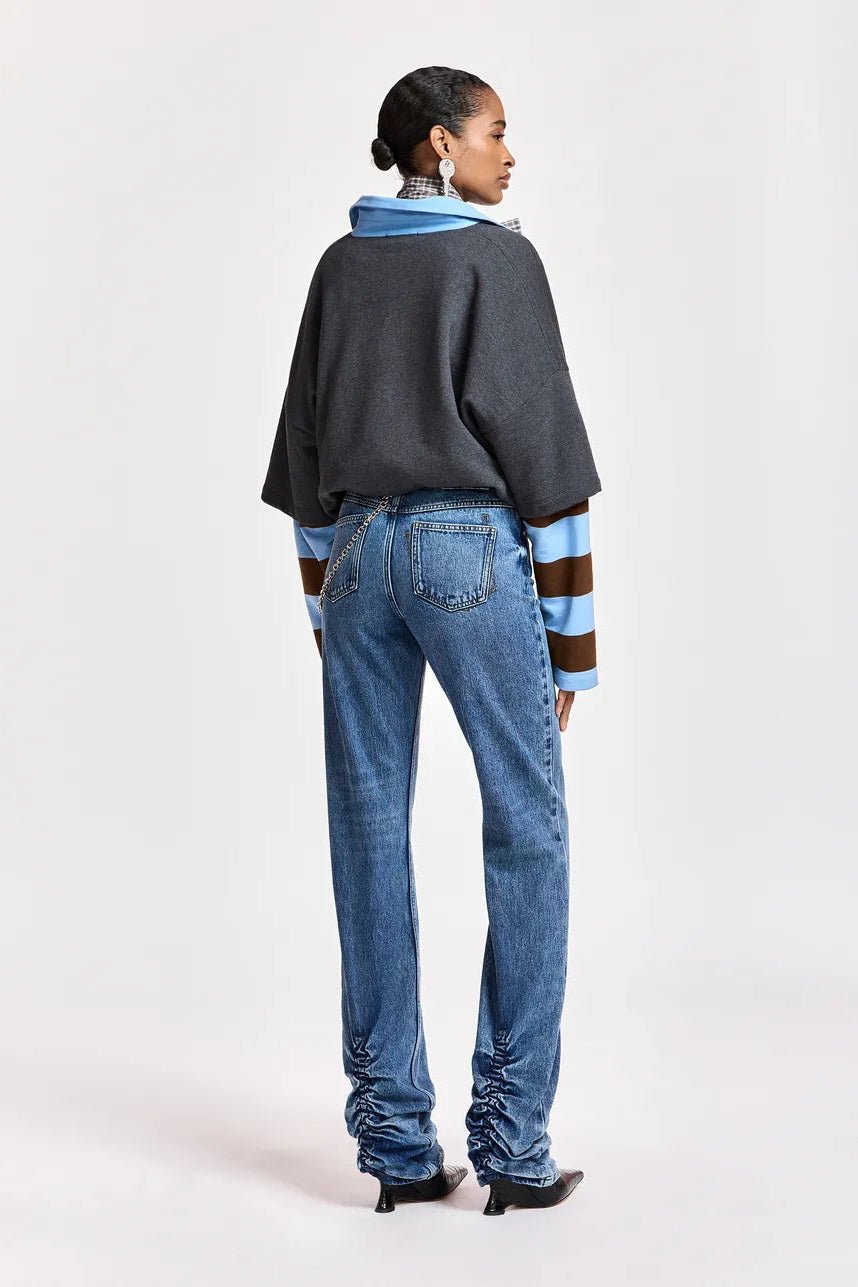 Jeans skinny Karlos con catena gioiello e arriccio al polpaccio - YES SHOPJeansESSENTIELKARLOS-W241791792258871