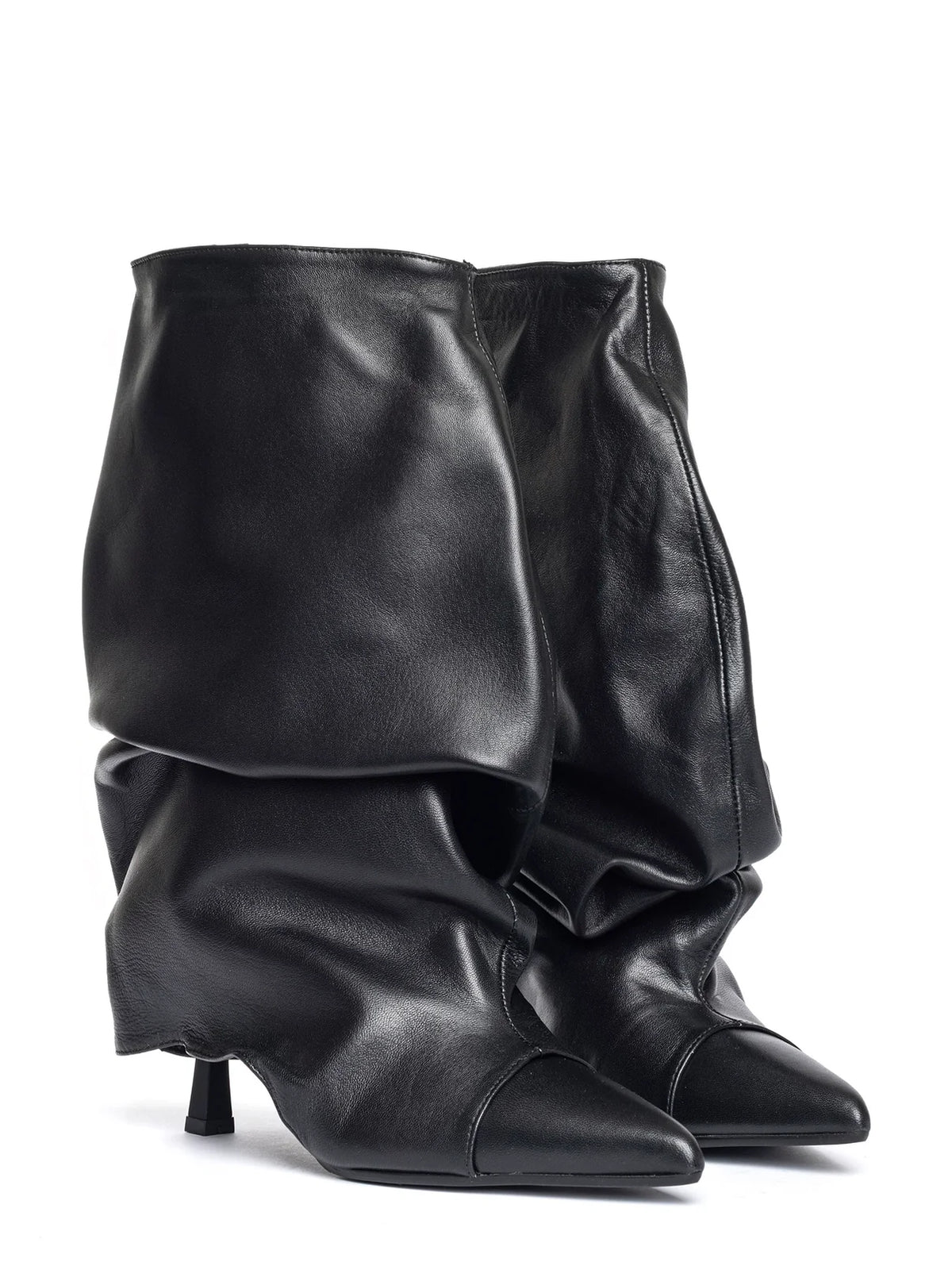 Stivale Karmel nero con drappeggio - YES SHOPStivalettiGISEL MOIRE'KARMEL-IT 367860700160971