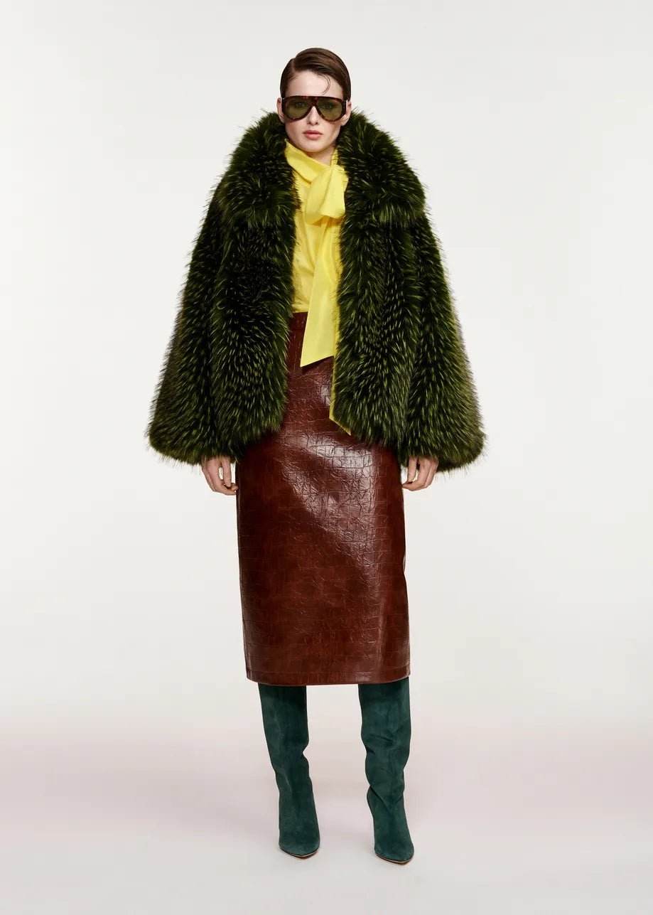 Giacca Kastanje oversize verde in pelliccia sintetica - YES SHOPGiaccheESSENTIELKASTANJE-07457892258871