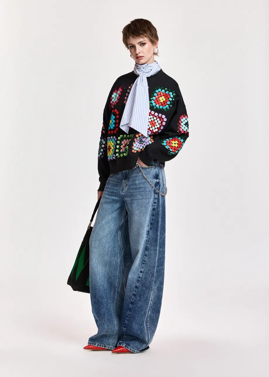 Jeans Kast wide leg con catena gioiello - YES SHOPJeansESSENTIELKAST-W247991792258871