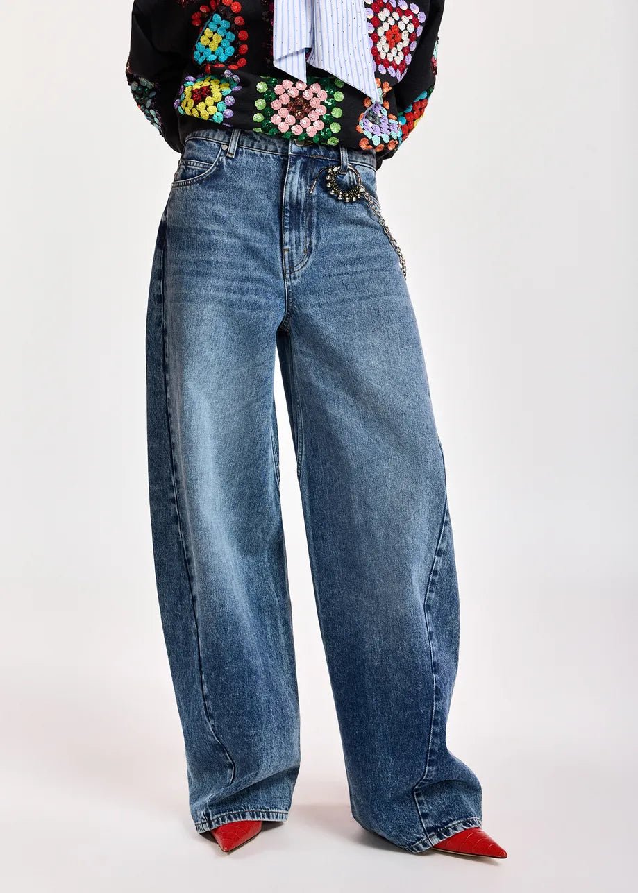 Jeans Kast wide leg con catena gioiello - YES SHOPJeansESSENTIELKAST-W247991792258871