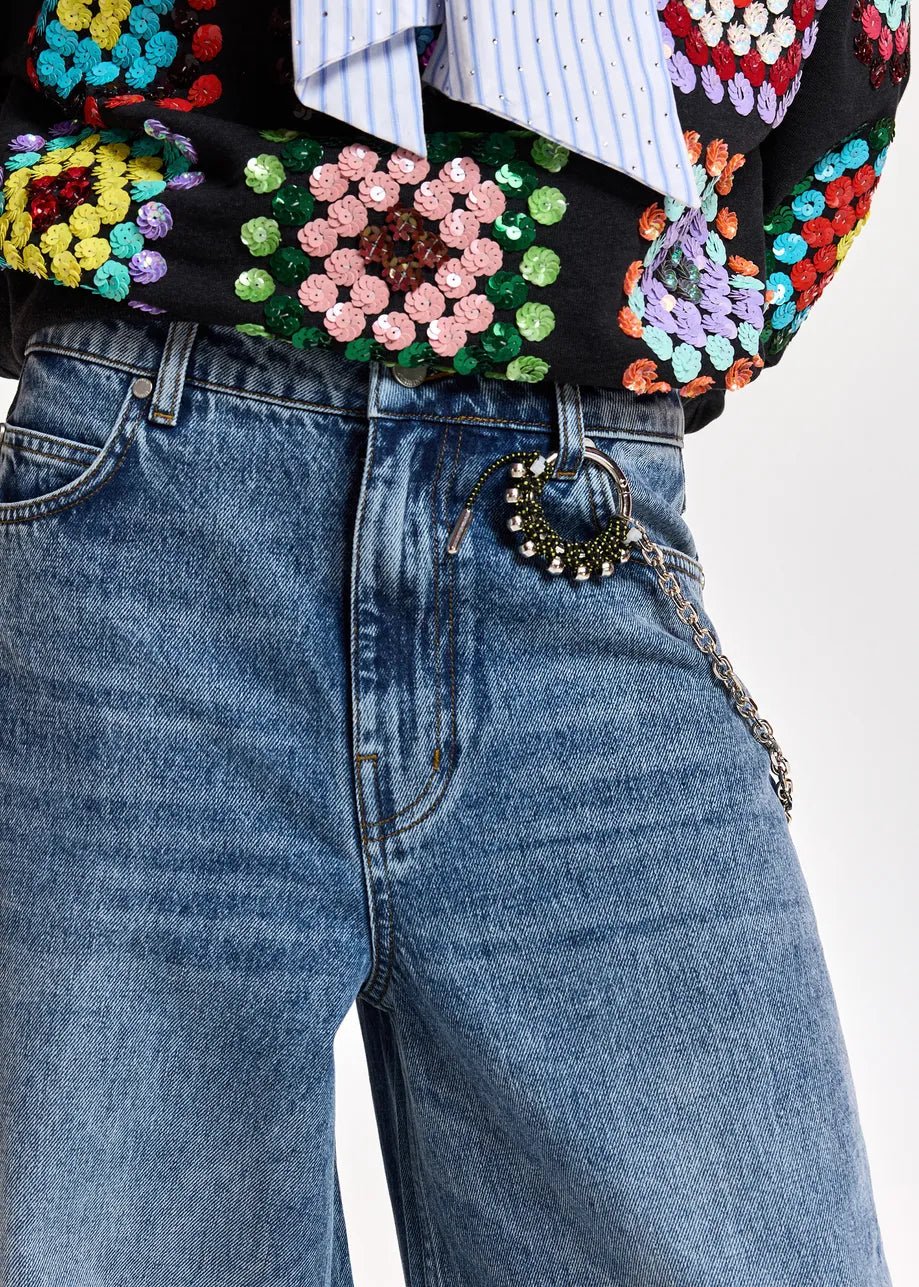 Jeans Kast wide leg con catena gioiello - YES SHOPJeansESSENTIELKAST-W247991792258871