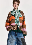 Cardigan Kaudi color-block leopardato - YES SHOPCardiganESSENTIELKAUDI-XXS9802792258871