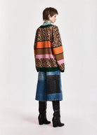 Cardigan Kaudi color-block leopardato - YES SHOPCardiganESSENTIELKAUDI-XXS9802792258871